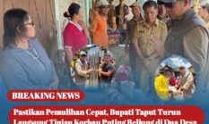 Pastikan Pemulihan Cepat, Bupati Taput Turun Langsung Tinjau Korban Puting Beliung di Dua Desa