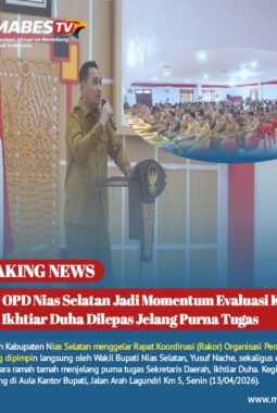 Rakor OPD Nias Selatan Jadi Momentum Evaluasi Kinerja, Sekda Ikhtiar Duha Dilepas Jelang Purna Tugas