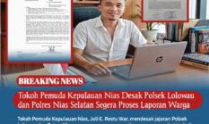 Tokoh Pemuda Kepulauan Nias Desak Polsek Lolowau dan Polres Nias Selatan Segera Proses Laporan Warga