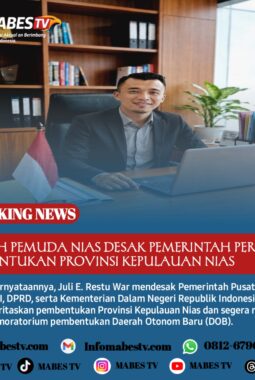 TOKOH PEMUDA NIAS DESAK PEMERINTAH PERCEPAT PEMBENTUKAN PROVINSI KEPULAUAN NIAS