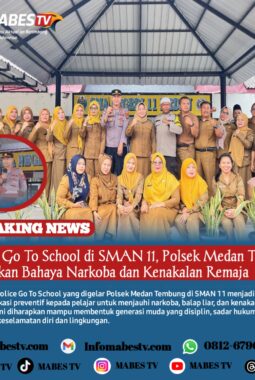 Police Go To School di SMAN 11, Polsek Medan Tembung Tekankan Bahaya Narkoba dan Kenakalan Remaja