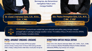Perhimpunan Advokat dan Pengacara Nusantara (PERADAN) Komitmen Cetak Advokat Berkualitas Melalui PKPA di Medan