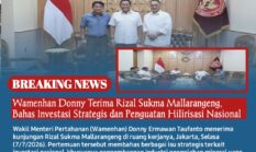 Wamenhan Donny Terima Rizal Sukma Mallarangeng, Bahas Investasi Strategis dan Penguatan Hilirisasi Nasional