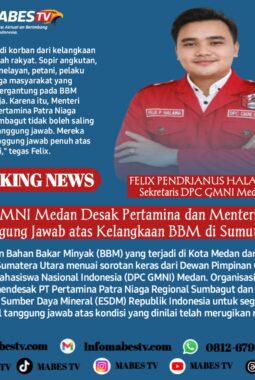 DPC GMNI Medan Desak Pertamina dan Menteri ESDM Bertanggung Jawab atas Kelangkaan BBM di Sumut