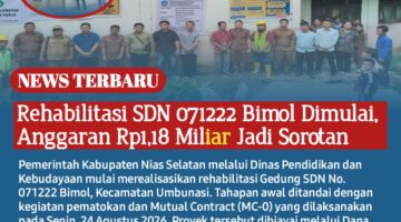Rehabilitasi SDN 071222 Bimol Dimulai, Anggaran Rp1,18 Miliar Jadi Sorotan