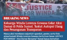 Keluarga Winda Lorenza Gowasa Gelar Aksi Damai di Polda Sumut, Tuntut Autopsi Ulang dan Penanganan Transparan