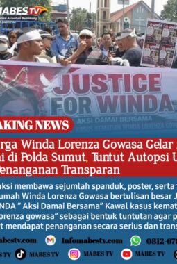 Keluarga Winda Lorenza Gowasa Gelar Aksi Damai di Polda Sumut, Tuntut Autopsi Ulang dan Penanganan Transparan