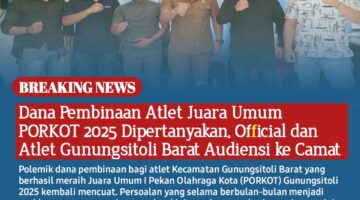 Dana Pembinaan Atlet Juara Umum PORKOT 2025 Dipertanyakan, Official dan Atlet Gunungsitoli Barat Audiensi ke Camat