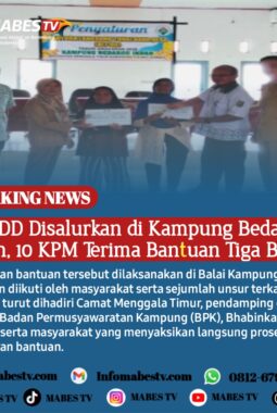 BLT-DD Disalurkan di Kampung Bedarou Indah, 10 KPM Terima Bantuan Tiga Bulan