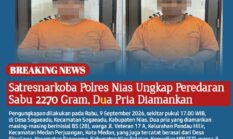 Satresnarkoba Polres Nias Ungkap Peredaran Sabu 22,70 Gram, Dua Pria Diamankan