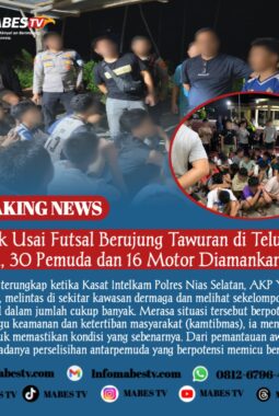 Cekcok Usai Futsal Berujung Tawuran di Teluk Dalam, 30 Pemuda dan 16 Motor Diamankan Polisi