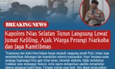 Kapolres Nias Selatan Turun Langsung Lewat Jumat Keliling, Ajak Warga Perangi Narkoba dan Jaga Kamtibmas