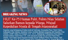 HUT Ke-75 Humas Polri, Polres Nias Selatan Salurkan Bansos kepada Warga, Wujud Kepedulian Nyata di Tengah Masyarakat