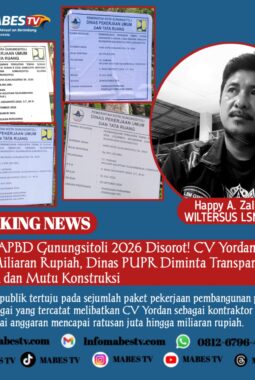 Proyek APBD Gunungsitoli 2026 Disorot! CV Yordan Tangani Paket Miliaran Rupiah, Dinas PUPR Diminta Transparan soal Kontrak dan Mutu Konstruksi